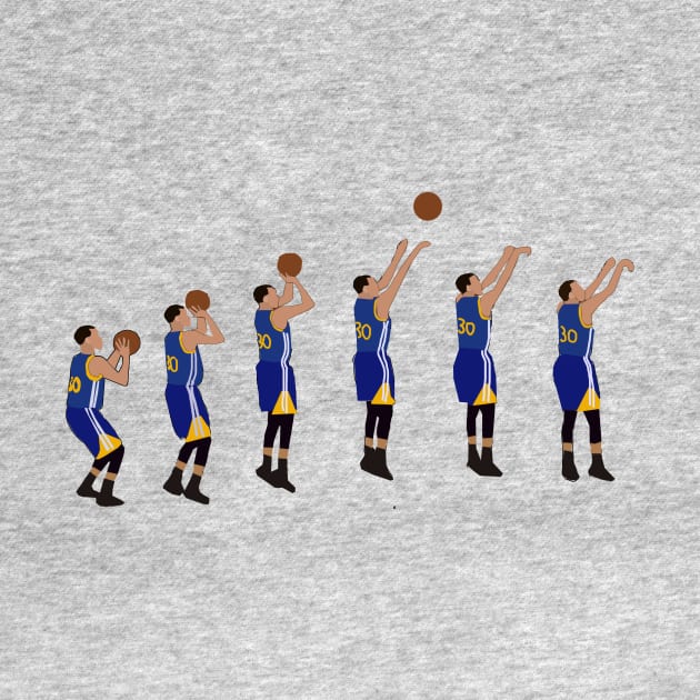 Steph Curry Jumpshot - Golden State Warriors by xavierjfong